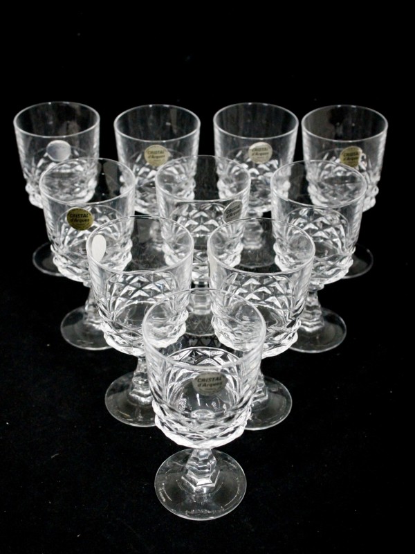 10 Kristallen Glazen Cristal d'Arques  (Art. 4457)